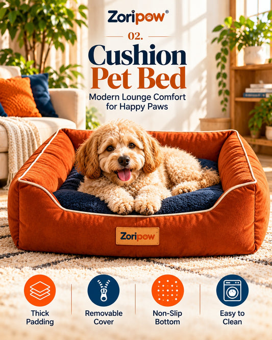 Zoripaw Cushion Pet Bed – Everyday Lounge Comfort