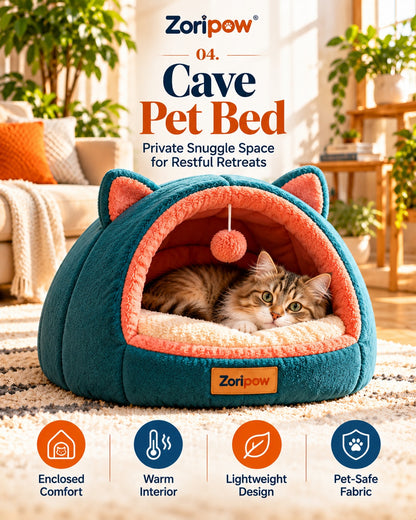 Zoripaw Cave Pet Bed – Cozy Hideaway