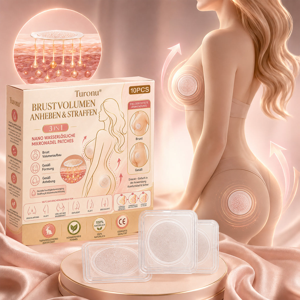 Turonu® Nano-Mikronadel-Pflaster für eine gezielte Brustpflege und ein verbessertes Hautgefühl 🍀